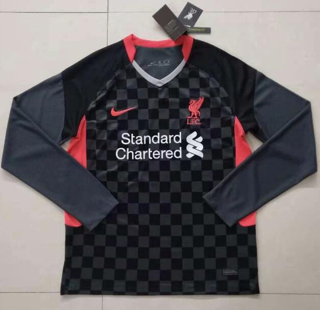 Liverpool Long Sleeve Football Kit Third Soccer Jersey 2020/21